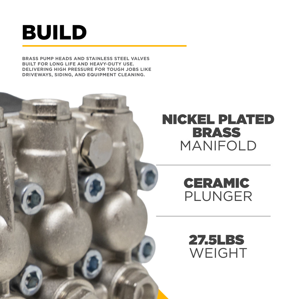 Centurion P8 Belt Drive Triplex 4000 PSI 4.0 GPM Pressure Washer Bare Pump – 85.120.106B