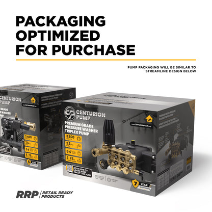 Centurion P6 Direct Drive Triplex 3500PSI 4.6GPM Pressure Washer Pump - 85.129.133B