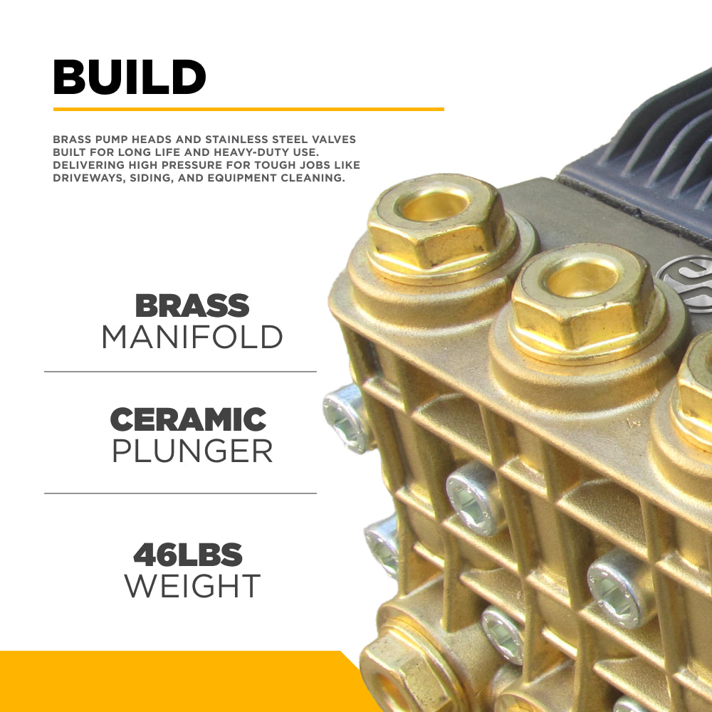 Centurion P11 Belt Drive Triplex 5100 PSI 5.2 GPM Pressure Washer Bare Pump – 85.120.159B