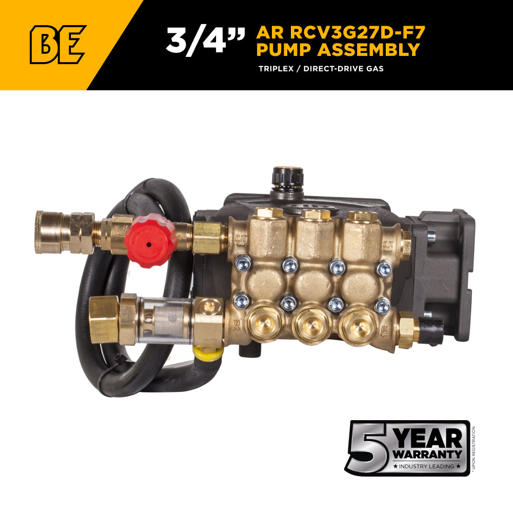 AR RCV3G27D-F7 Pump Assembly – 3.0 GPM, 2,700 PSI, 3/4" Shaft