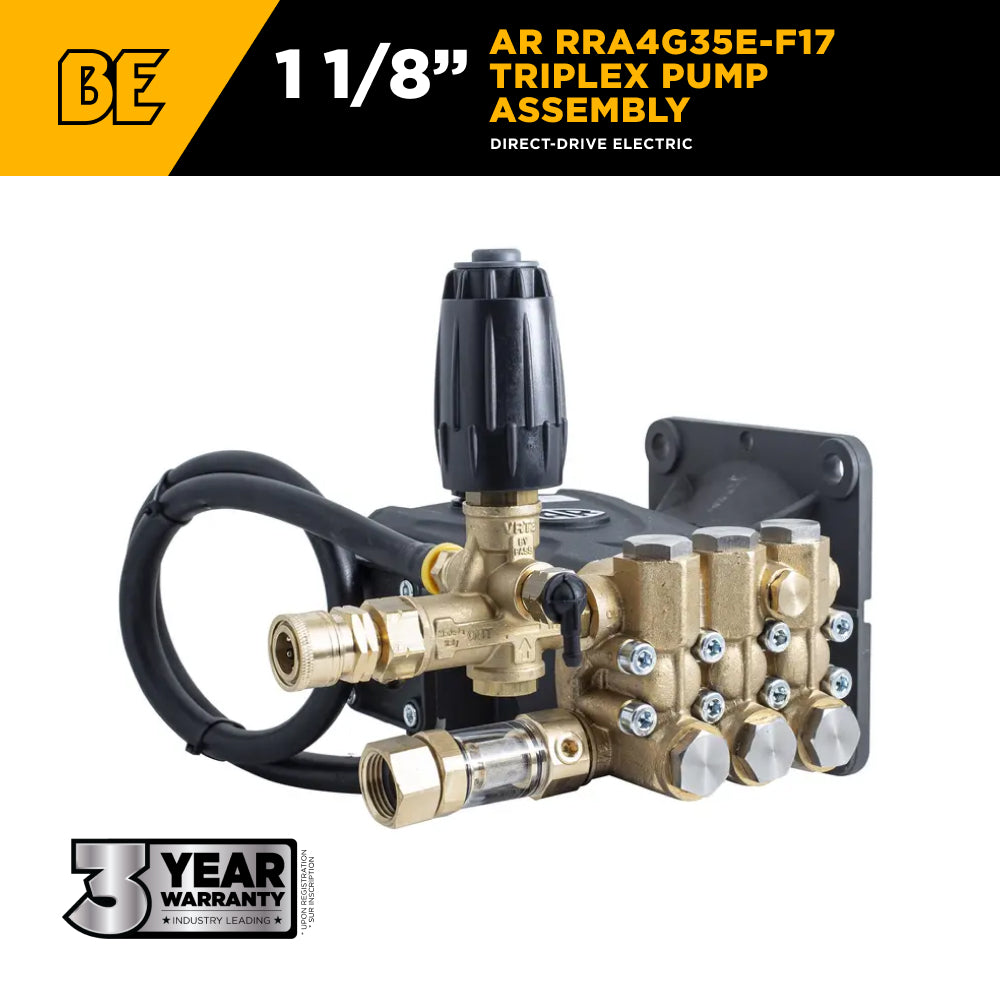 AR RRA4G35E-F17 Pump Assembly – 4.0 GPM, 3,500 PSI, 1 1/8" Shaft