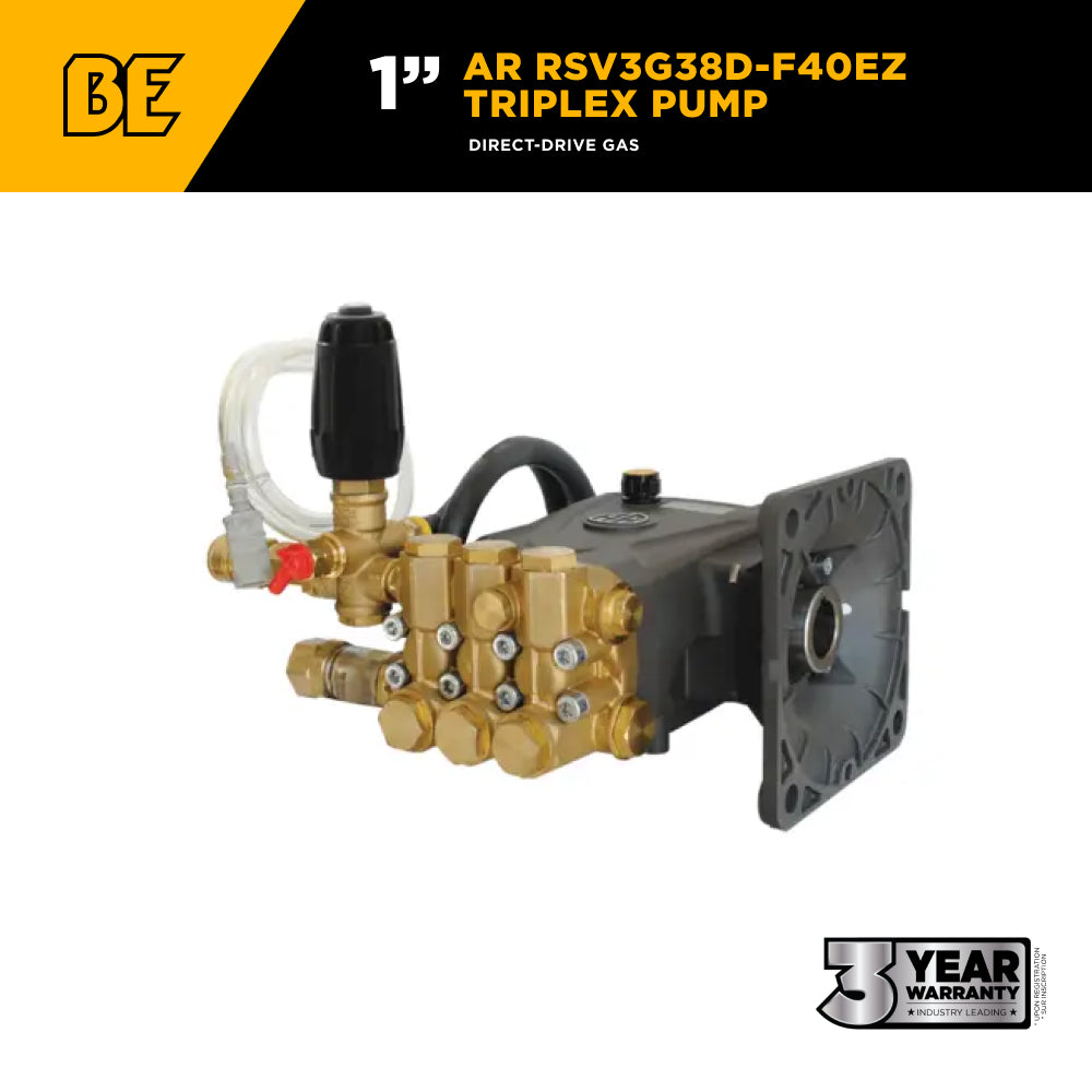AR RSV3G38D-F40EZ Pump – 3.0 GPM, 3,800 PSI, 1" Shaft