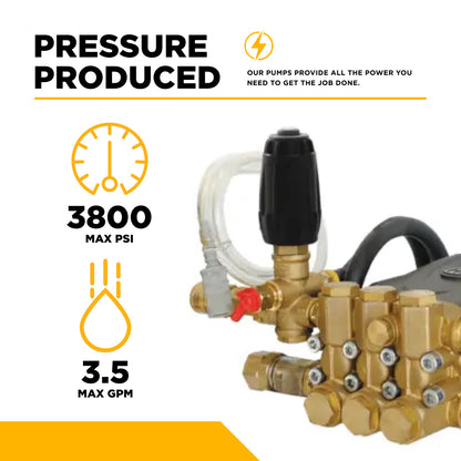 AR RSV3G38D-F40EZ Pump – 3.0 GPM, 3,800 PSI, 1" Shaft