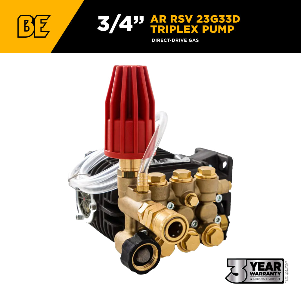 AR RSV 23G33D Pump – 2.5 GPM, 3,800 PSI, 3/4" Shaft