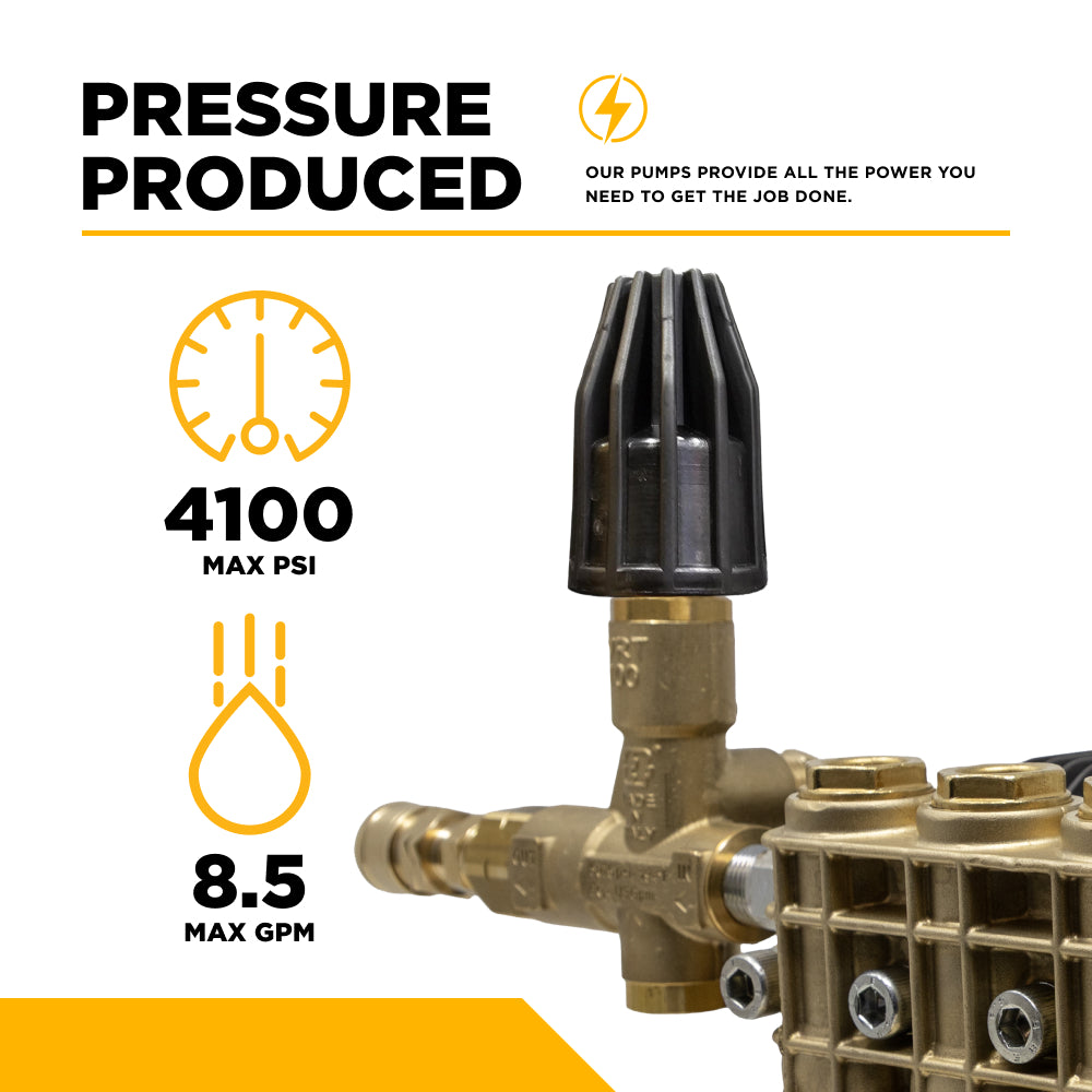 Centurion P10 Belt Drive Triplex 4100PSI 8.5GPM Pressure Washer Pump - 85.129.171B