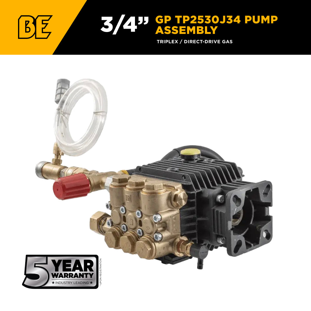 GP TP2530J34 Pump Assembly – 3.0 GPM, 2,500 PSI, 3/4" Shaft