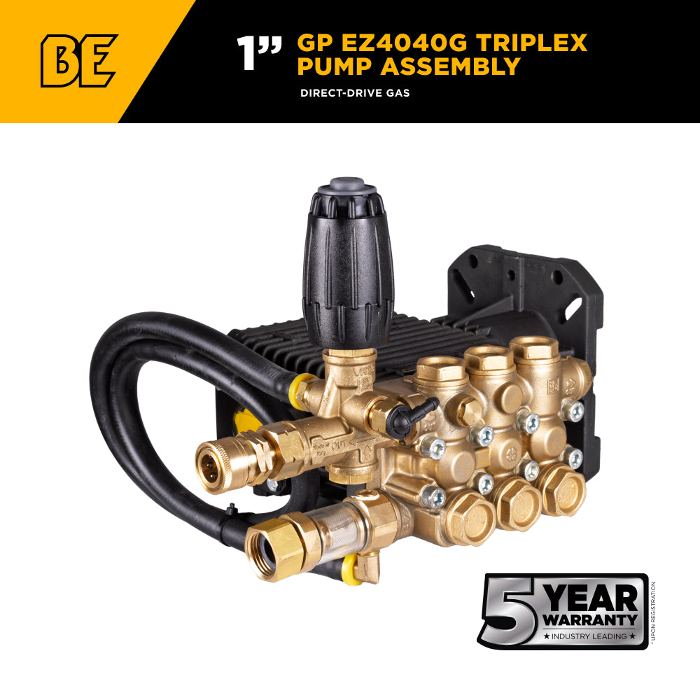 GP EZ4040G Pump Assembly – 4.2 GPM, 4,400 PSI, 1" Shaft