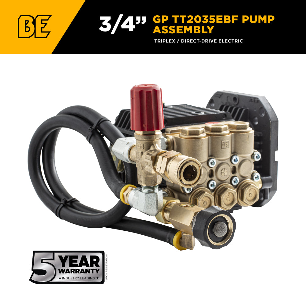 GP TT2035EBF Pump Assembly – 3.5 GPM, 2,000 PSI, 3/4" Shaft