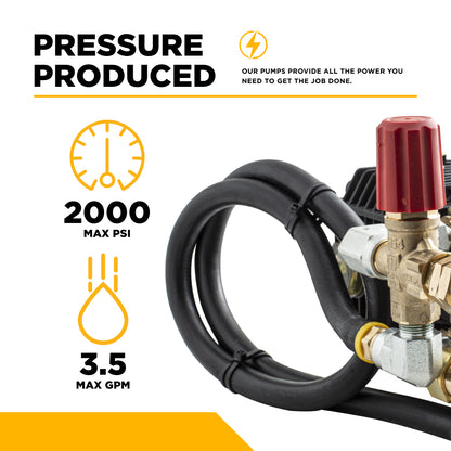 GP TT2035EBF Pump Assembly – 3.5 GPM, 2,000 PSI, 3/4" Shaft