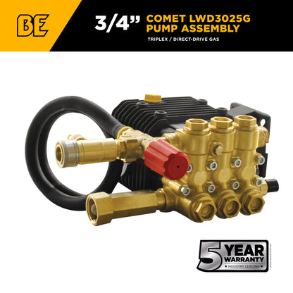 Comet LWD3025G Pump Assembly – 3.1 GPM, 3,100 PSI, 3/4" Shaft