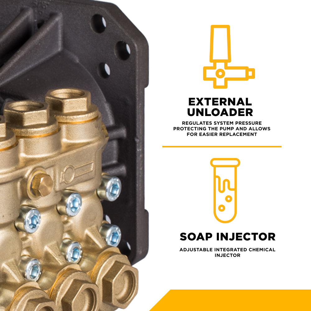 Comet ZWD4040G Triplex Pump – 4.2 GPM, 4,400 PSI, 1