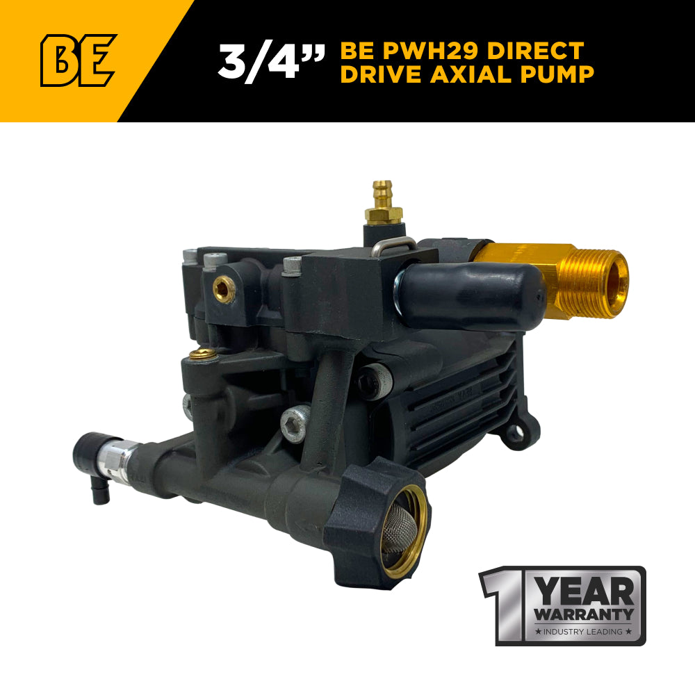 BE PWH29 Axial Direct Drive Pump – 2.5 GPM, 3,400 PSI, 3/4" Shaft