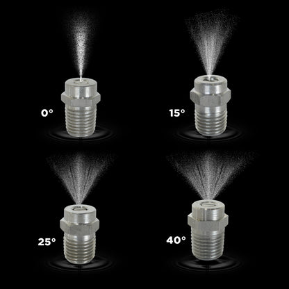0° 1/4" MEG Spray Pressure Washer Nozzle - 8.0 Orifice