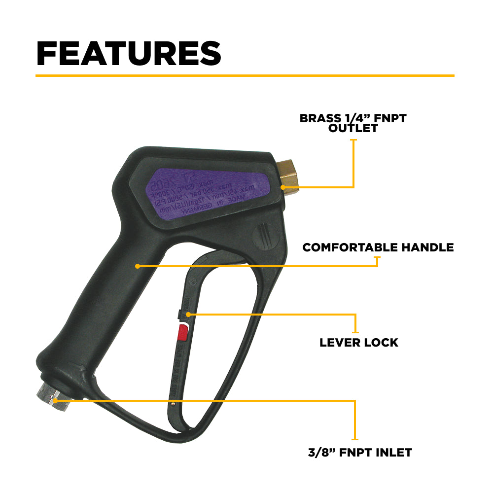 Pistolet de pulvérisation pour nettoyeur haute pression à traction facile
