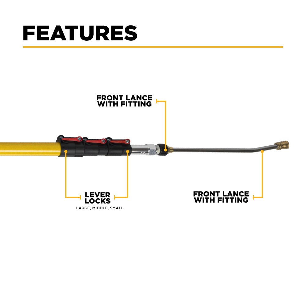 KIT, LONG WAND, 24', ALUMINUM, 1/4" QC