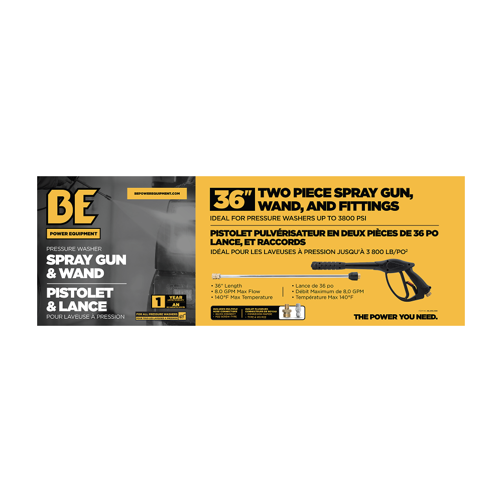 36" Replacement Pressure Washer Gun & Wand Assembly