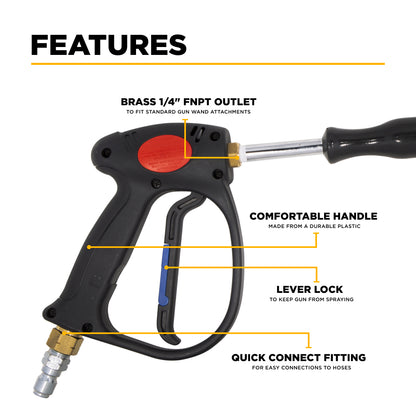 Ensemble de baguette flexible de 27,5 po avec pistolet pulvérisateur anti-fuite