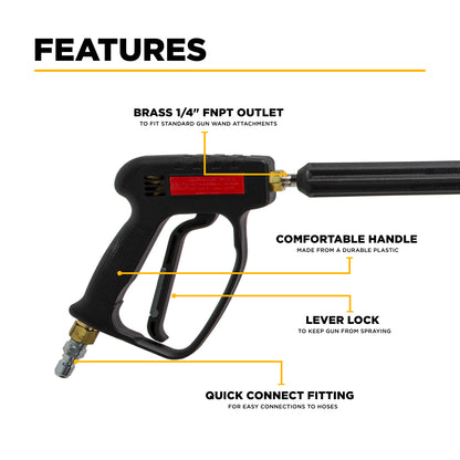 LANCE DOUBLE 47" AVEC PISTOLET À EAU CHAUDE