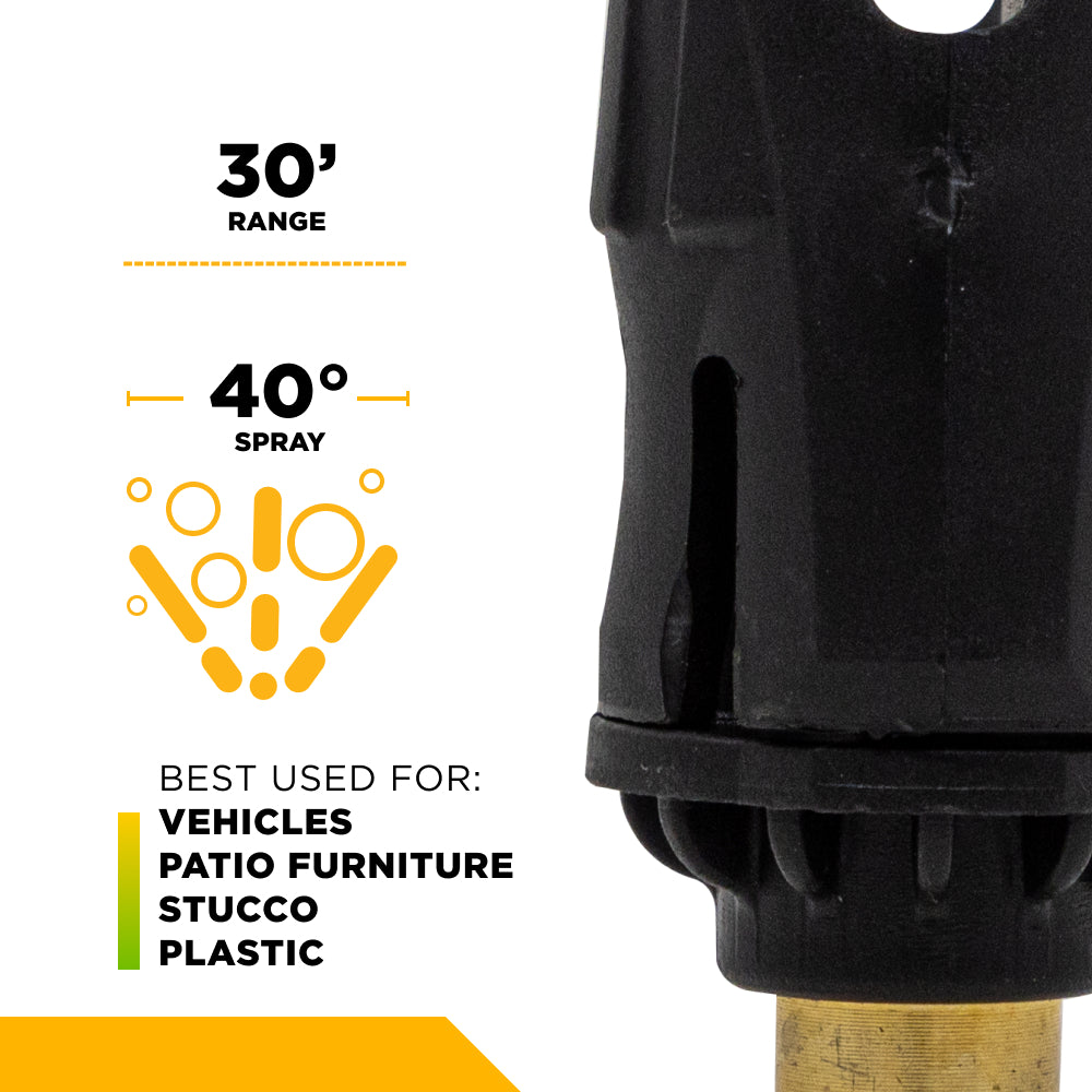 65° 1/4" Quick Connect Long Range & Short Range Soap Nozzle - 4.0 Orifice
