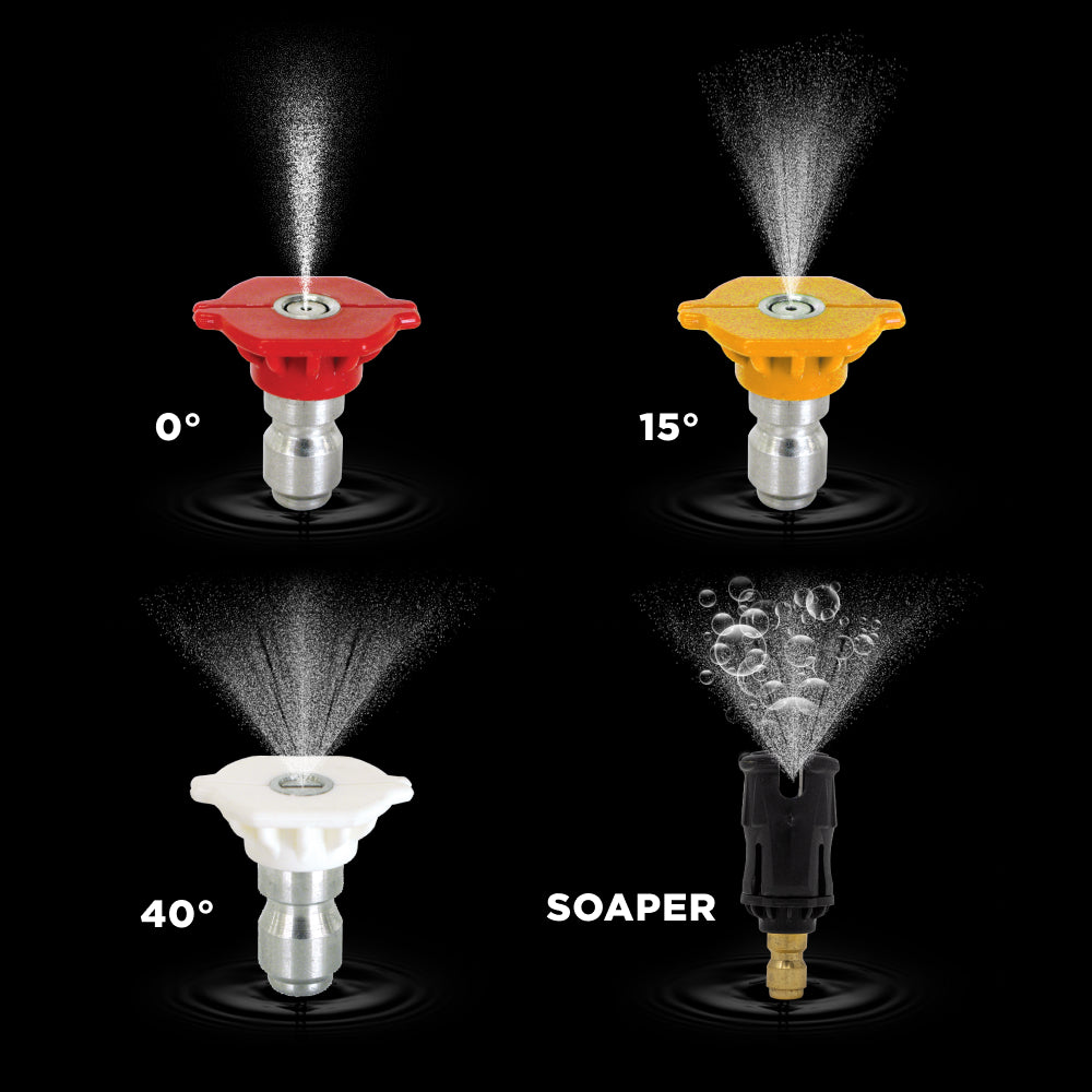 65° 1/4" Quick Connect Long Range & Short Range Soap Nozzle - 4.0 Orifice