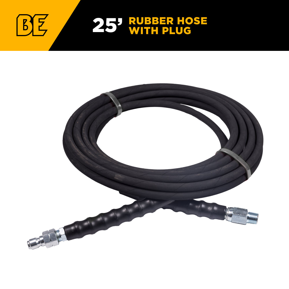 25' 4000PSI 1/4" Rubber Hose