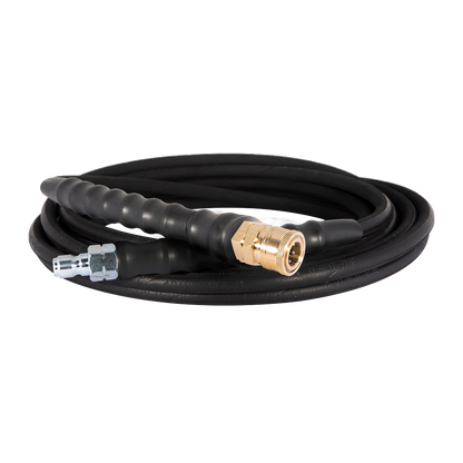 25' x 1/4" 4000 PSI Steel Braid Pressure Washer Hose with Quick Connect Fittings