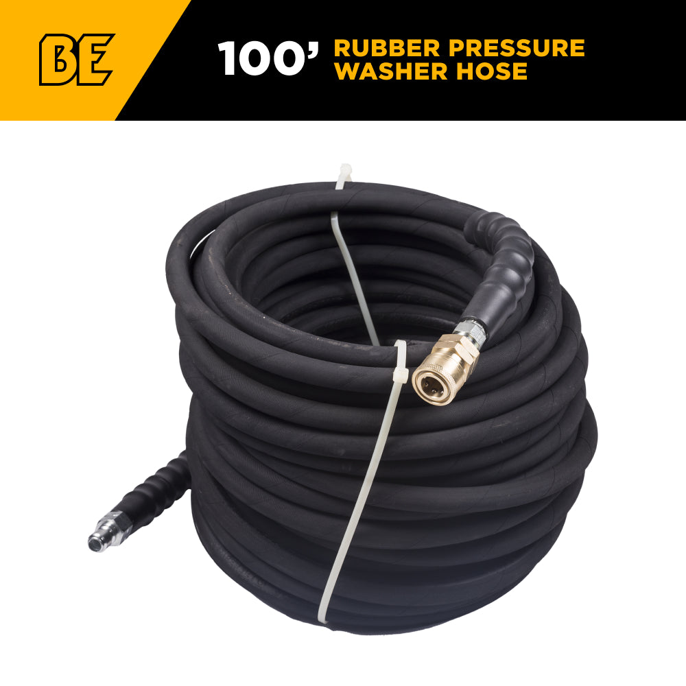 Tuyau en caoutchouc de 100 pieds, 4 000 PSI, 3/8 po