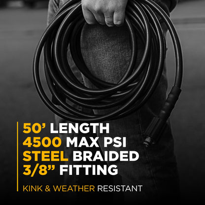 50ft 4500 PSI 3/8" Rubber Hose