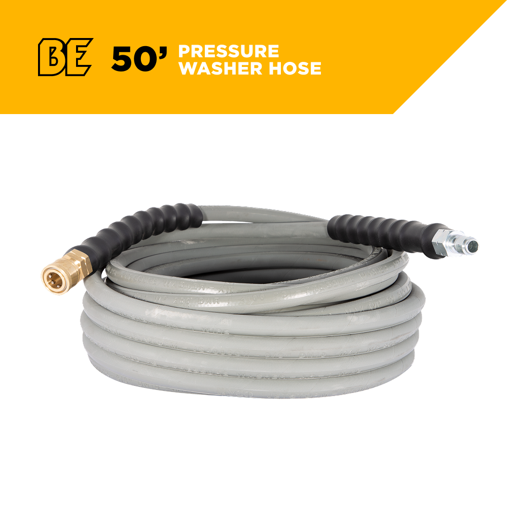 50’ 4000PSI 3/8" Non-Marking Rubber Pressure Washer Hose