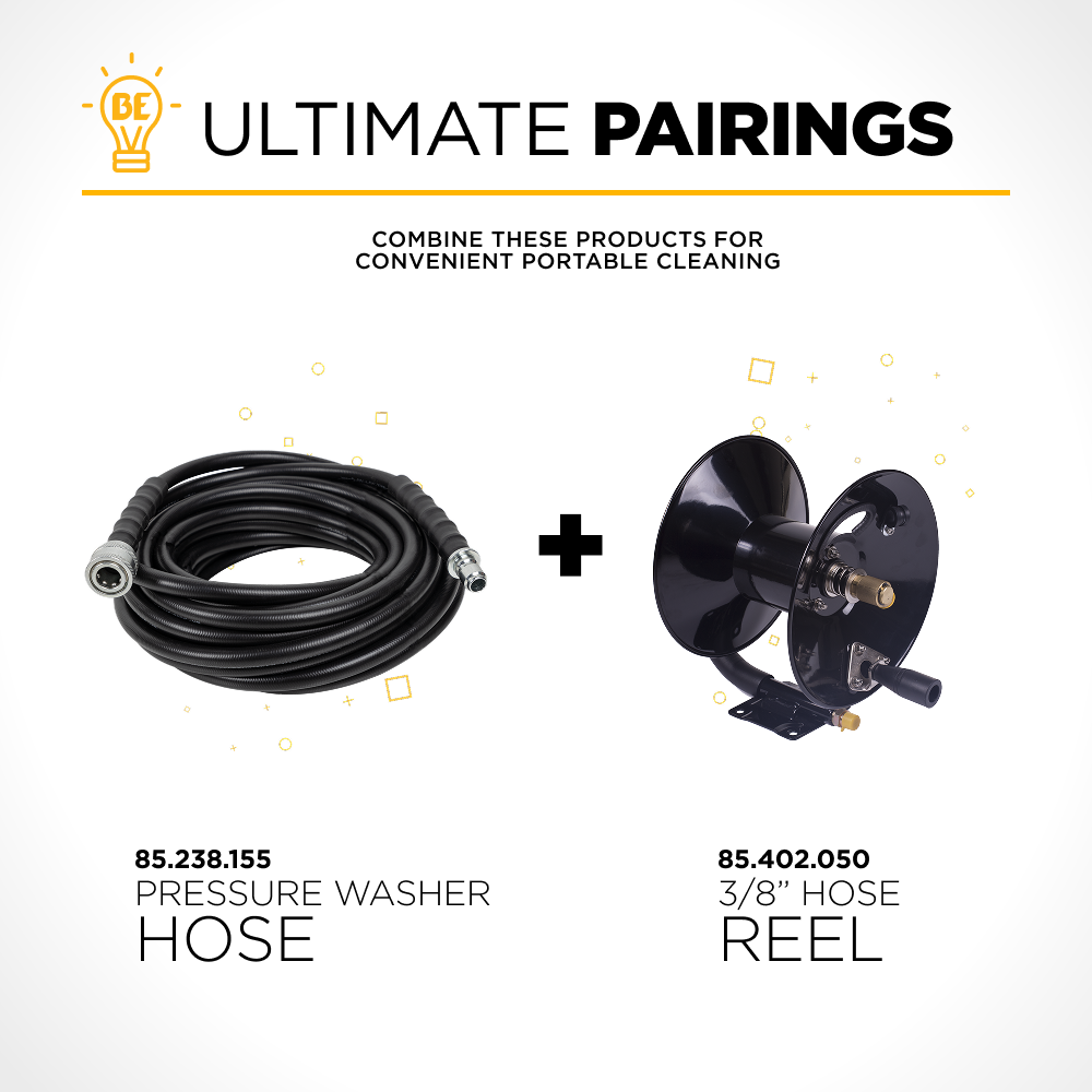50’ 4000PSI 3/8" Non-Marking Rubber Pressure Washer Hose