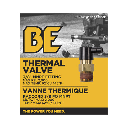 Vanne thermique 3/8" MNPT 2 000 PSI 62,7 °C / 145 °F