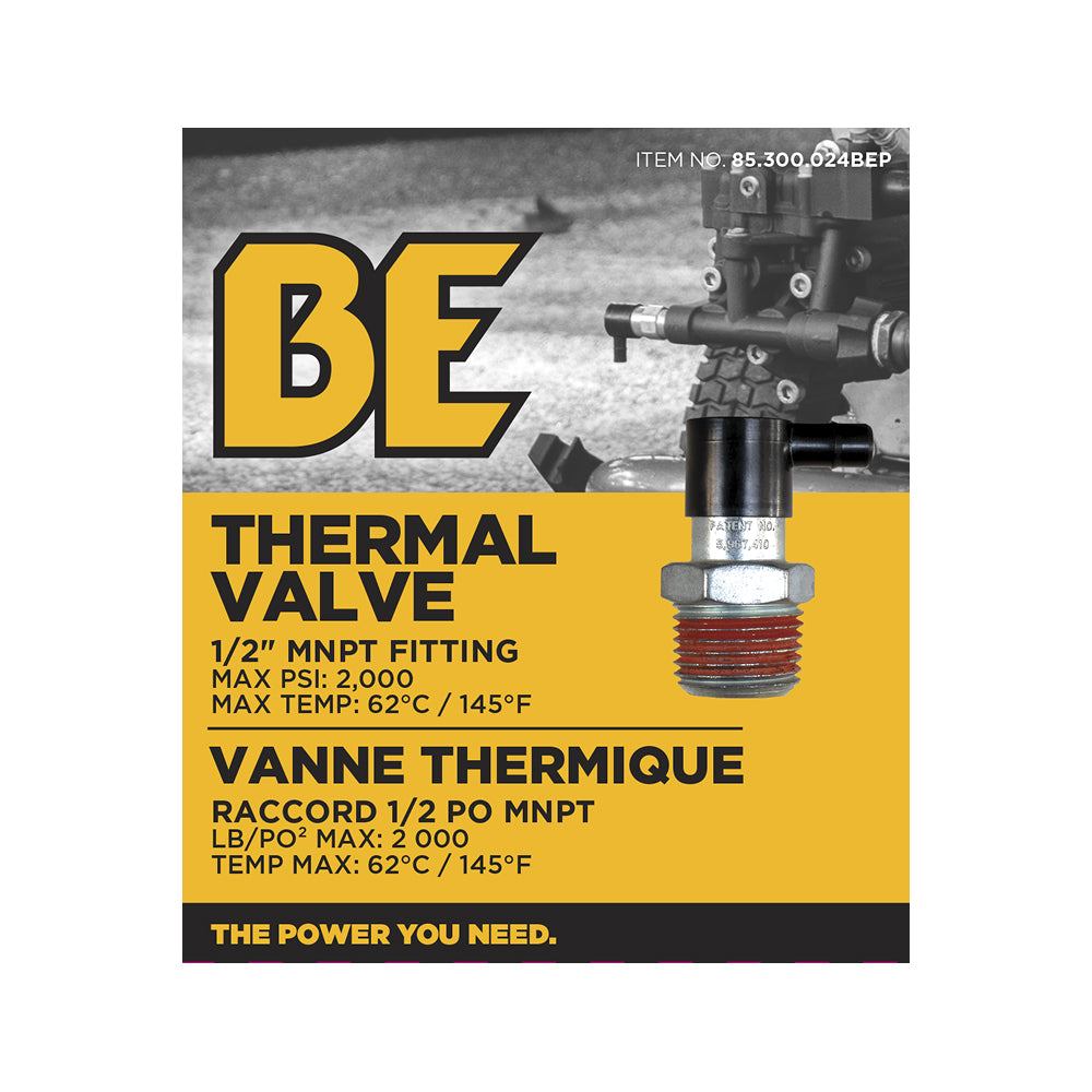 1/2" MNPT 2,000PSI 62.7°C / 145°F Thermal Valve