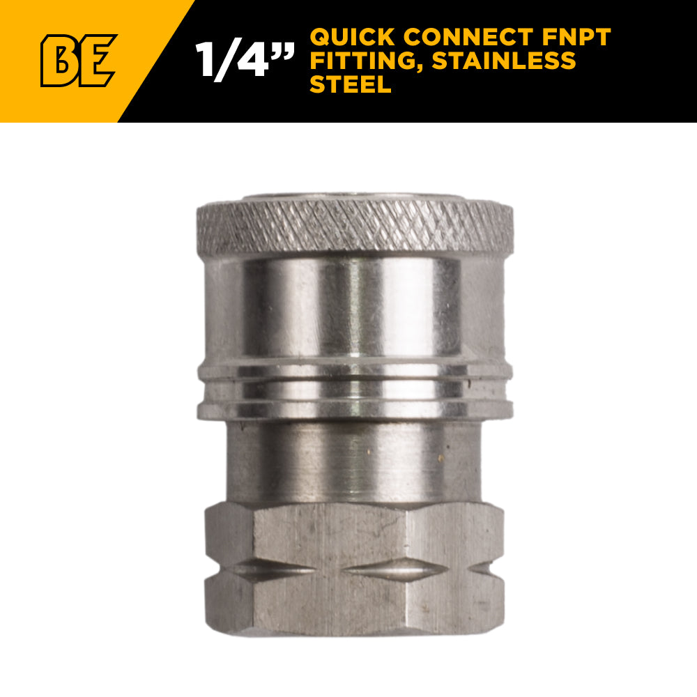 Coupleur rapide FNPT en acier inoxydable 1/4"