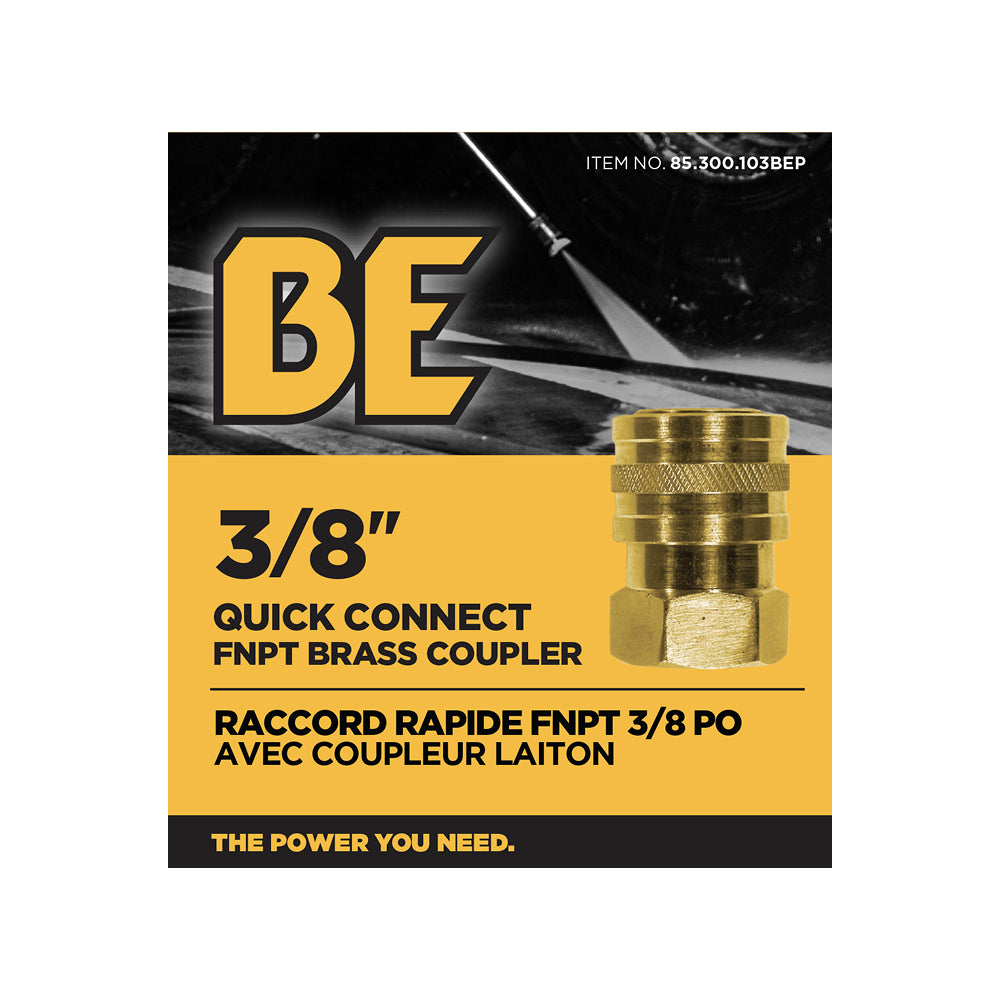 Coupleur rapide en laiton FNPT 3/8"