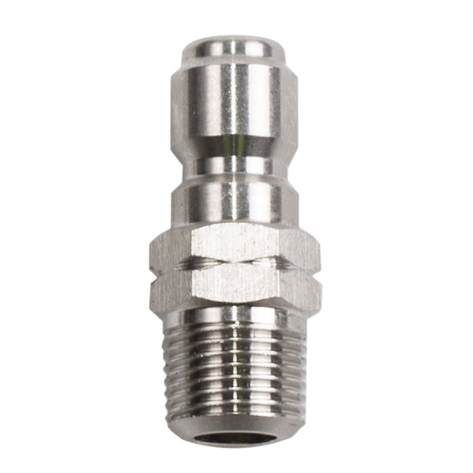 Bouchon en acier inoxydable MNPT à connexion rapide de 3/8 po