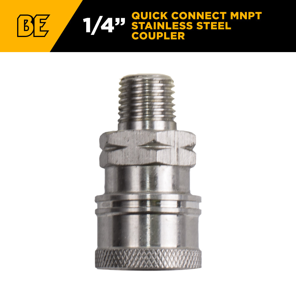 Coupleur rapide MNPT en acier inoxydable 1/4"