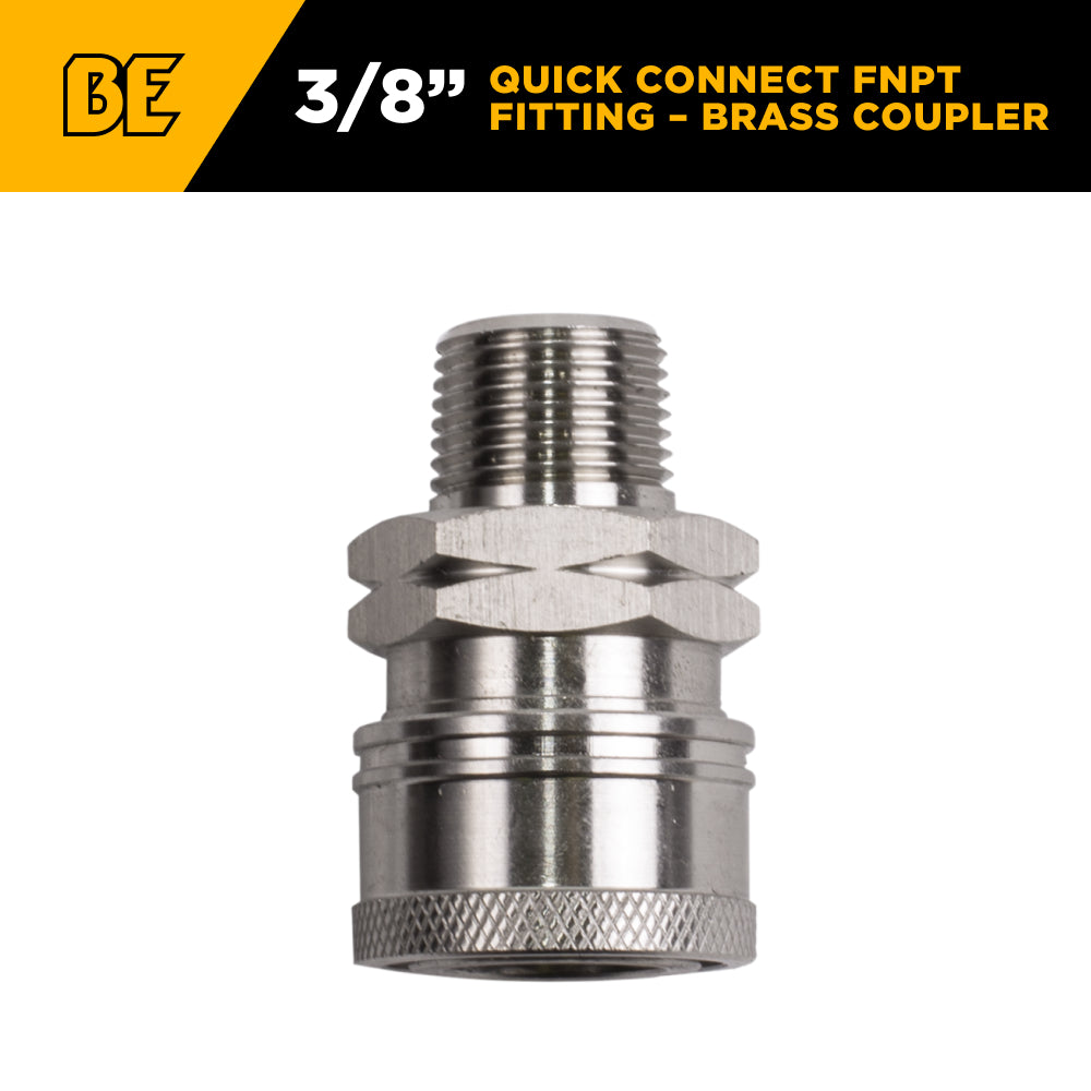 COUPLEUR, 3/8" QC MNPT SS