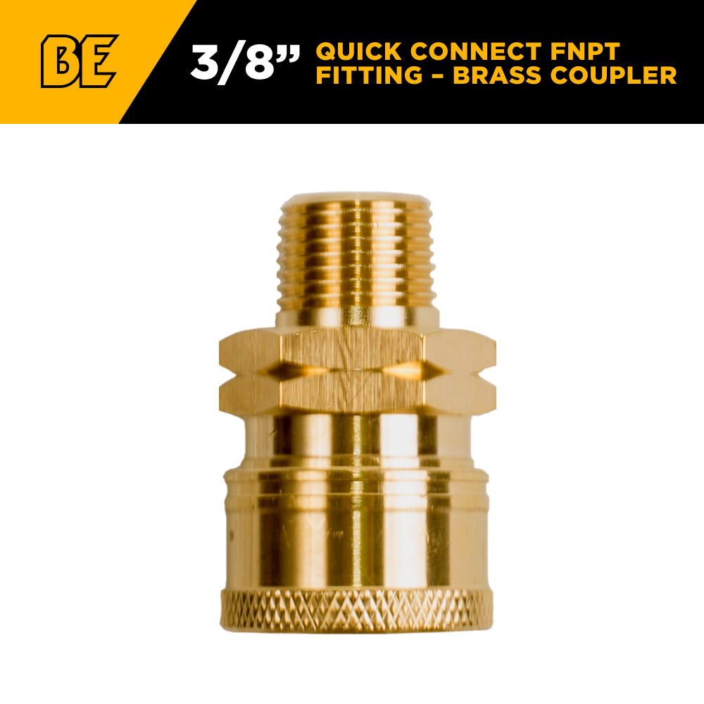 COUPLEUR, 3/8", Q/C, MNPT, LAITON