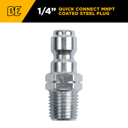 BOUCHON; 1/4"QCx1/4"MNPT, ACIER, EN BOÎTE