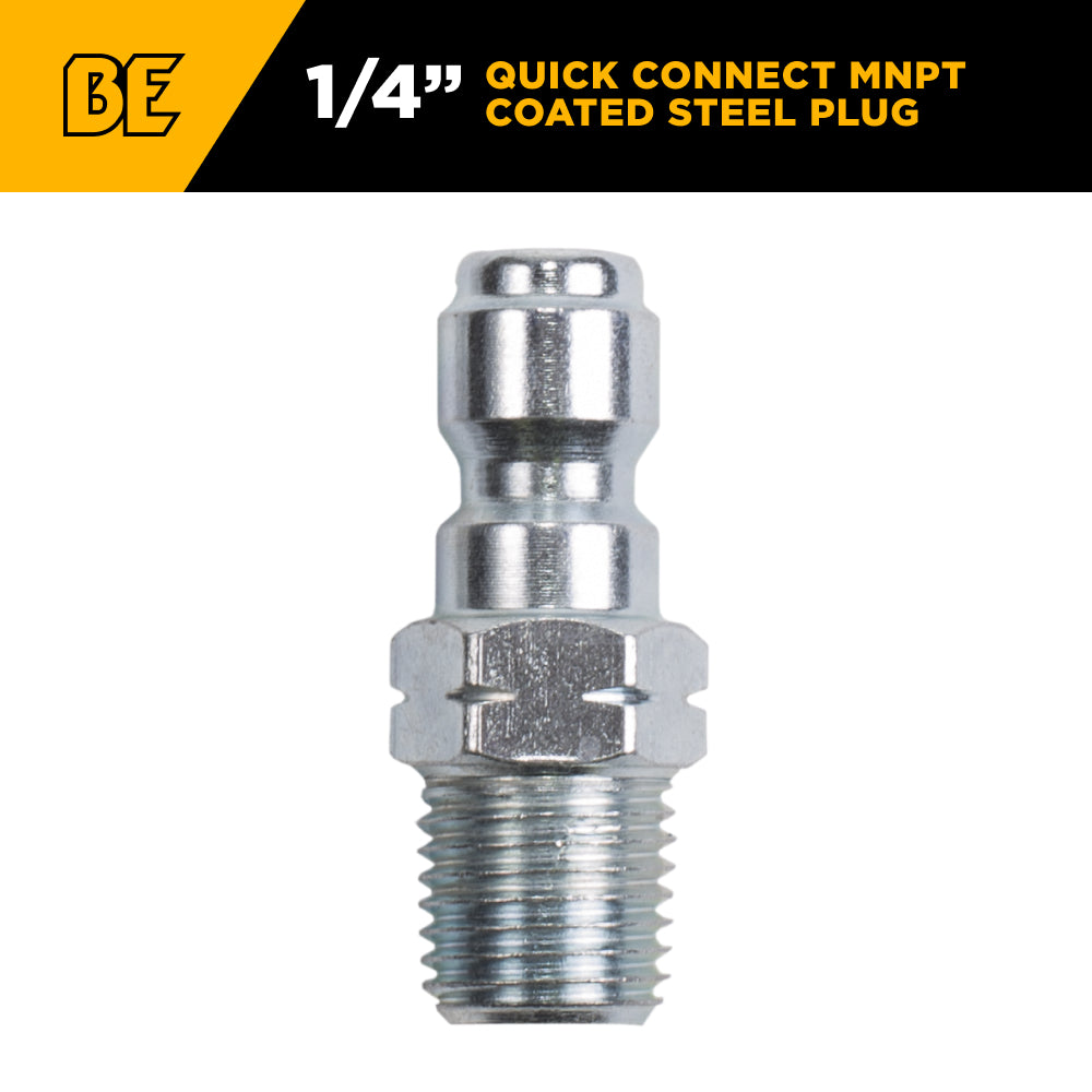 PLUG, 1/4"QD MNPT STEEL