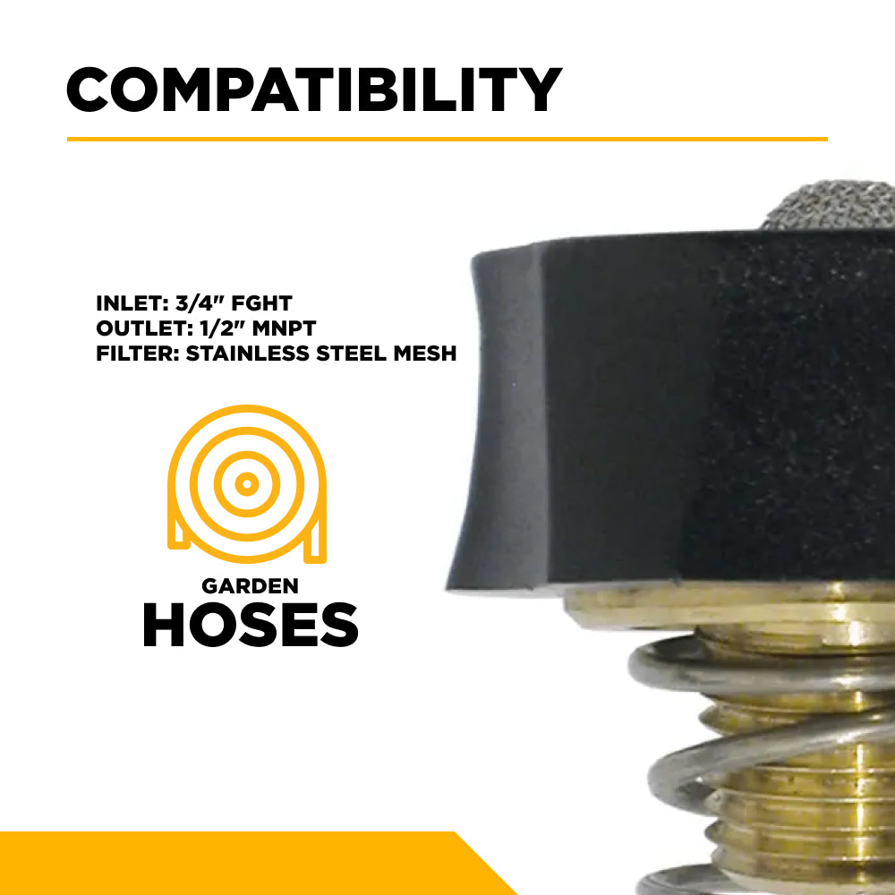 EZ-Grip Adapter Garden Hose Hex - Inlet: 3/4" FGHT x 1/2" MNPT