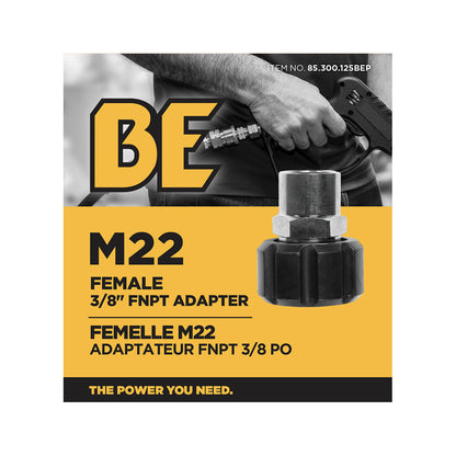 3/8" Female M22 FNPT Adapter Fitting