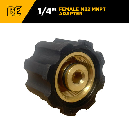 1/4" Female M22 MNPT Adapter Fitting - Retail Ready Packaging