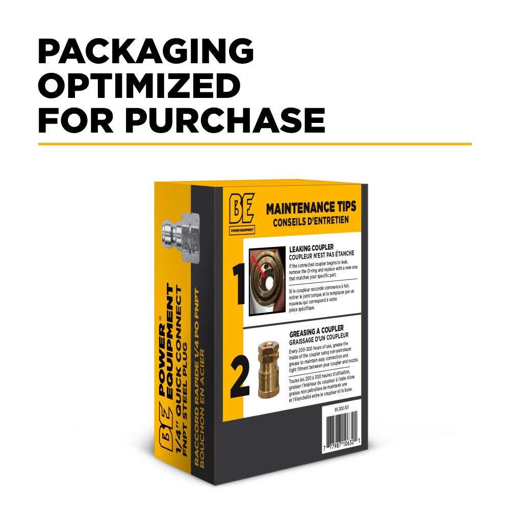1/4" Female M22 MNPT Adapter Fitting - Retail Ready Packaging