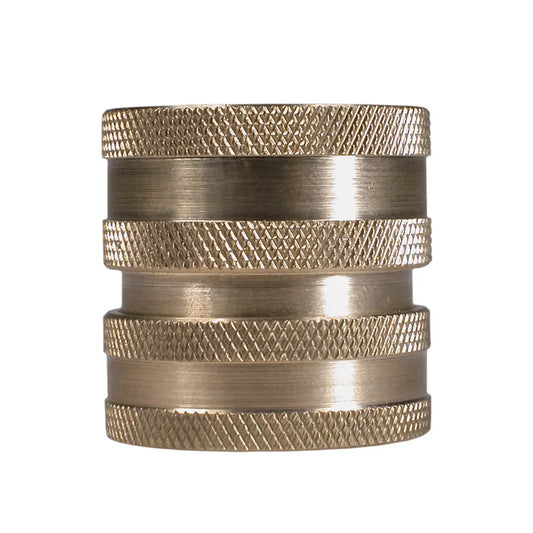 Brass 1/2" Female coupler to a garden hose, packaged