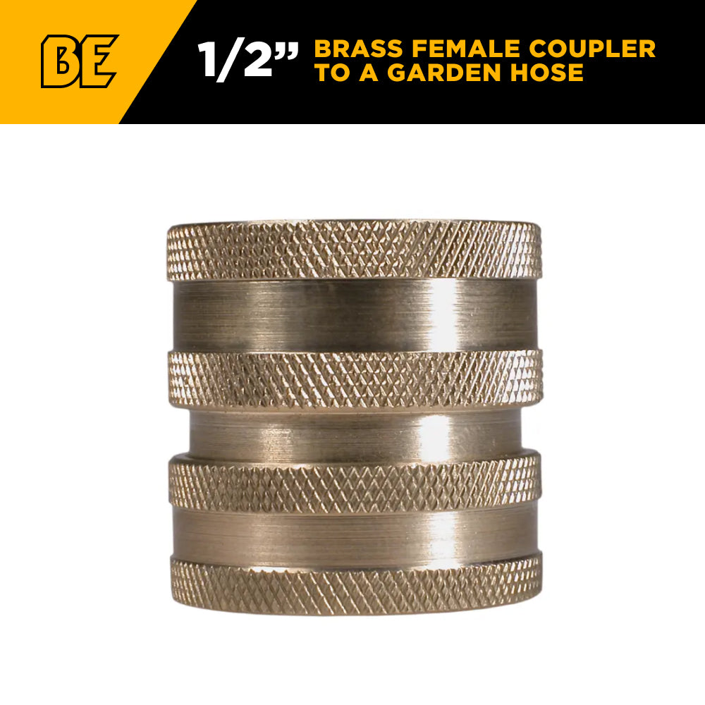 Raccord femelle 1/2" en laiton pour tuyau d'arrosage