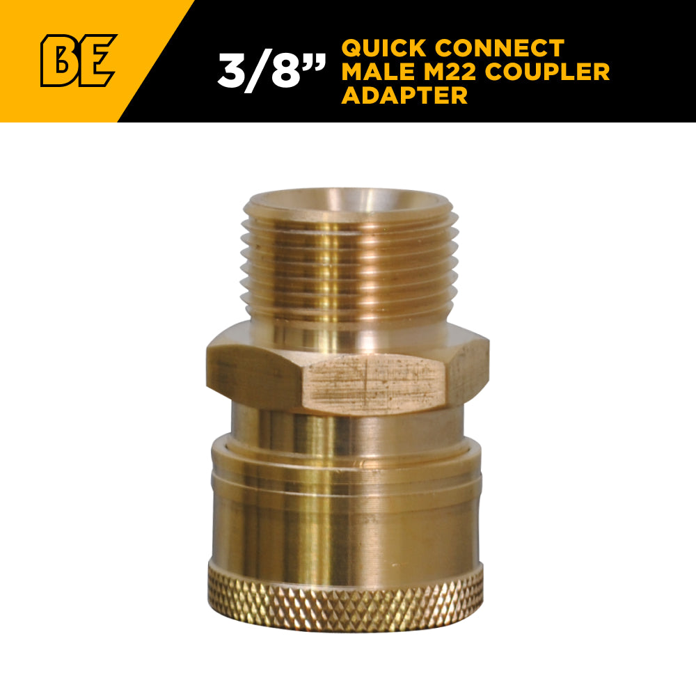 Male M22 x 3/8" Quick Connect MNPT Coupler