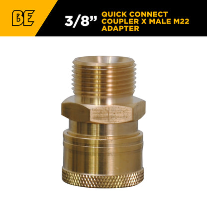 Male M22 x 3/8" Quick Connect MNPT Coupler