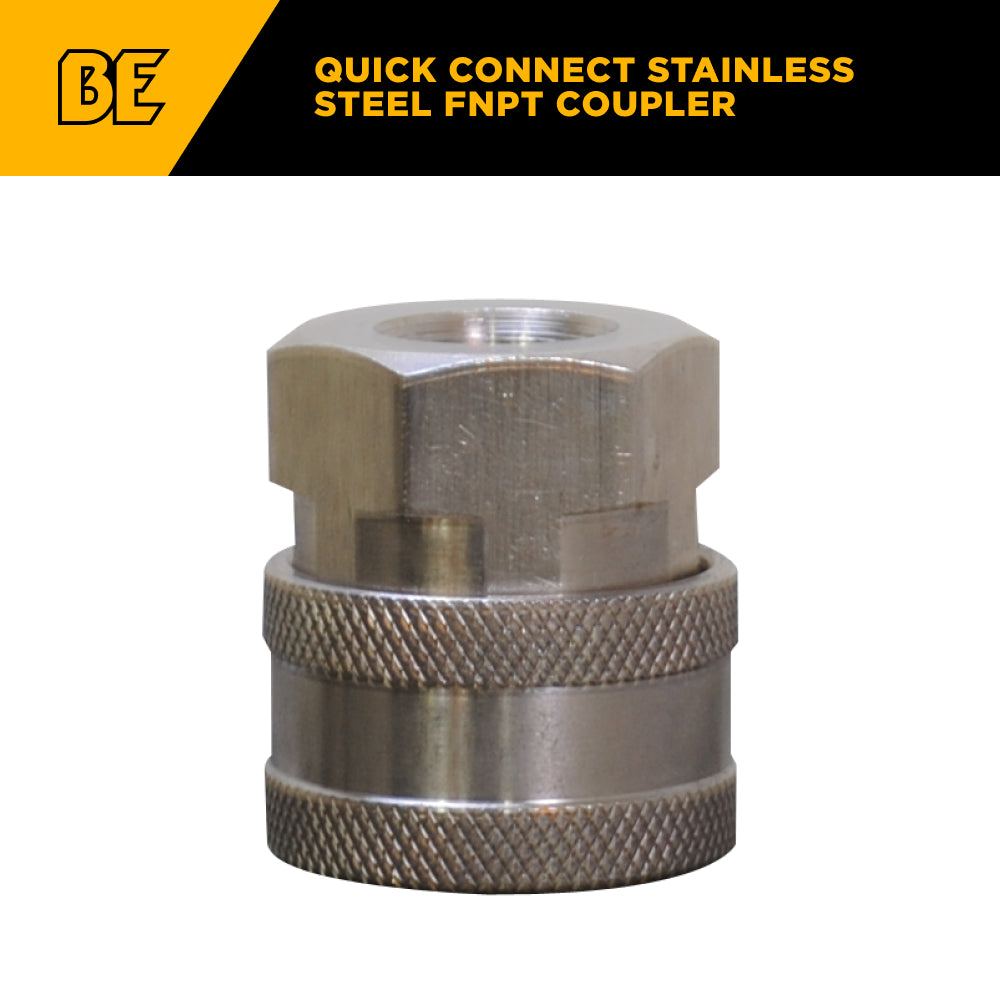 COUPLEUR, 1/2"QCx3/8"FNPT SS