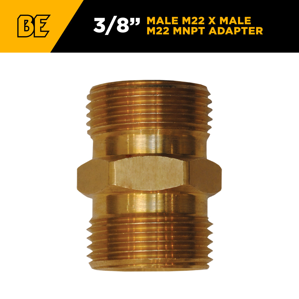 Male M22 x Male M22 MNPT Adapter Fitting
